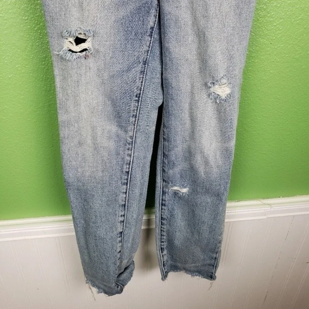 Blank NYC Light Wash Paper Waste Basket Distressed Jeans Size 24 - Picture 7 of 12